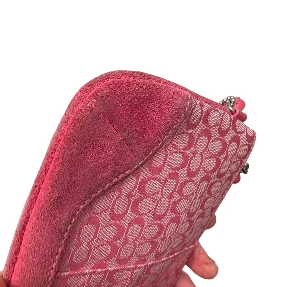 Coach vintage y2k signature soho pink wristlet wallet clutch bag